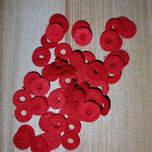 Red Piano Keyboard Felt Balance Washers Maker Repair Parts 90 Pieces Per Bag