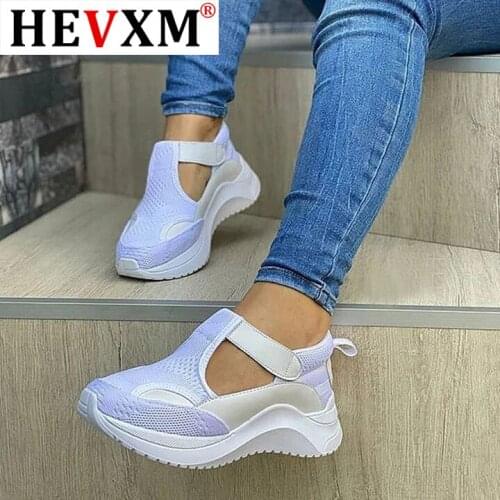 New Autumn Women Platform Sneakers Ladies Brand Shoes Girls Thick Bottom Sneakers Genuine Mesh Sneakers Trainers Flat Shoes