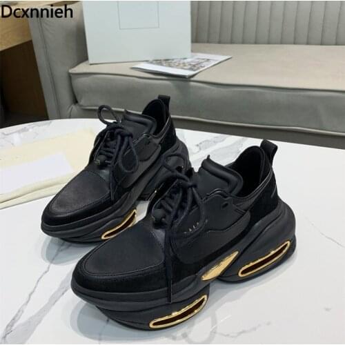 Flat Platform Shoes Women round toe mixed colors Sneakers Air Cushion thick sole casual Shoes female comfort walk shoes Mujer