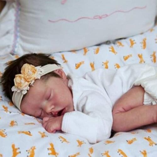 18’’ Baby Girl Doll Reborn Nurturing Doll Birthday Gift Interactive Sleeping Soft Baby Realistic Doll Stuffed Model Toy