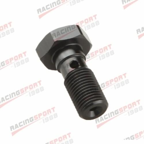 M10 x 1.0 Banjo Bolt Aluminium Banjo Bolt Brake Caliper Adaptor Black