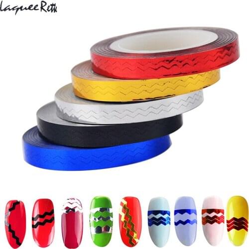 Brand 6 Colors/set Metallic Rolls Striping Tape Line Nail Art Sticker Tools Beauty Nail Decorations for Nail Stickers Salon