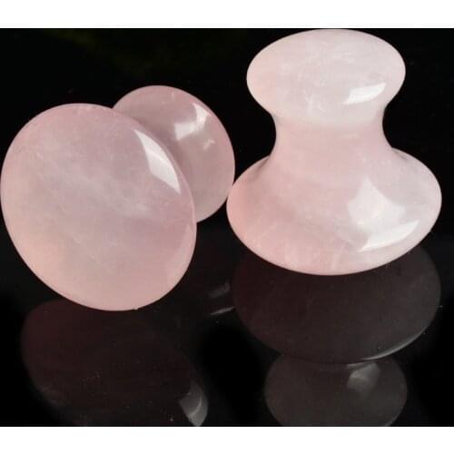 Natural Rose Quartz Mushroom Facial Back Foot Acupuncture Massage Scraper SPA Therapy Jade Board Face Massager Gua Sha Tool
