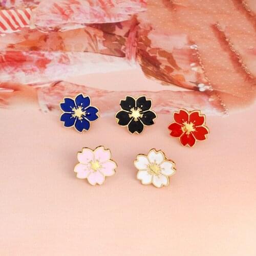Cute cartoon cherry blossom brooch dripping brooch jewelry wholesale