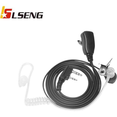 2-Pin PTT Headset Concealed Sound Tube In-Ear Earpiece For Hytera Kenwood Linton Puing Wouxun Baofeng Walkie-Talkie Accessories