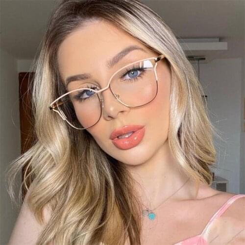 High Quality Pink Cat Eye Glasses Frame Fashion Womens Blue Light Blocking Glasses Female Antifatigue Computer Eyewear Oculos