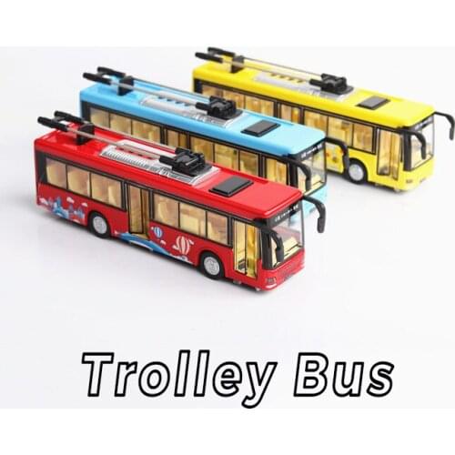 Single Power Saving Tram 1:32 Scale Metal Simulation Toy Voice Broadcast Bus Alloy Car Gift For Children Boys Speelgoed