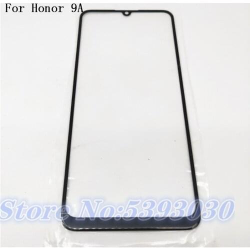 New Front Panel Glass For Huawei Y6P 2020 / Honor 9A Front Glass (No touch Screen) Outer Glass Cover Panel Replacement