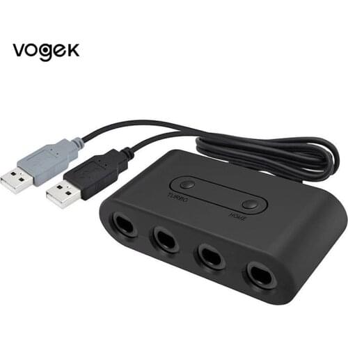 4 Ports USB GC Gamecube NGC Controller Adapter Converter for Wii U Switch and PC 3 in 1Gamecube Adapter Converter Game Accessory