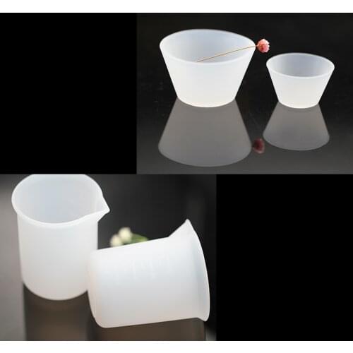 1pcs Clear Silicone Measuring Cup Split Cup Resin Silicone Mold Resin Cup 100ML For DIY Jewelry Making Tool