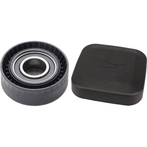 Belt Tensioner Idler Pulley 11281748131 for BMW E34 E36 E39 E46 E53 X5 E60 E83 E85 with Oil Filler Cap 11121743294