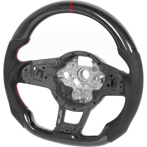 Carbon Fiber Steering Wheel Nappa Perforated Leather Fit for MK7/7.5/GTD 2013 2014 2015 2016 2017 2018 2019 2020 Car Style