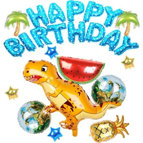Walking Dinosaur Foil Balloon Tyrannosaurus Boy Animal Children Dinosaur Toy Birthday Forest Party Decoration Baby Shower