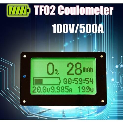 100V 500A Battery Coulometer TF02 Large Screen Universal Battery Capacity Tester for Recreational Vehicle