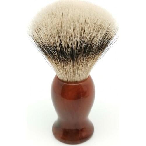 TEYO Super Silvertip Badger Hair Shaving Brush With Misty Rain Pattern Resin Handle for Man Wet Shaver Tools