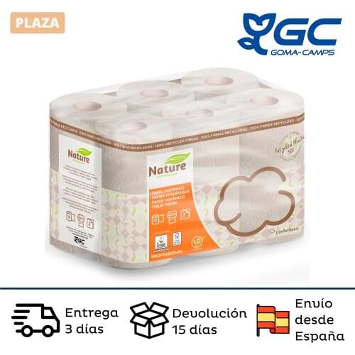 GC Nature domestic toilet paper, of nature cellulose: 48 rolls of 22,4 m. c/u; 1075,2 meters total toilet paper