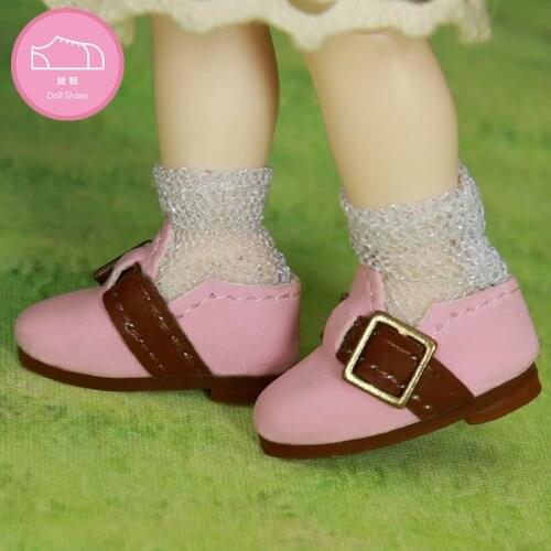 Shoes For Doll BJD 1/8 leather shoes pink colors Shoes For lati YOSD BJD Dolls WX8-30 Length 2.9cm width 1.2cm Doll luodoll