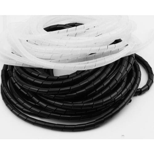 1pcs 4mm 6mm8mm Spiral Wire Wrap Organzier Cable Sleeve Winding Pipe Line Bundle Mangement Hose Tube Protection Cord Band Sheath