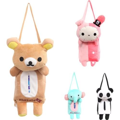 1Pcs Lovely Cute Rabbit Bear Elephant Panda Home Office Car Auto Automobile Tissue Boxes Cover Napkin Paper Towel Holders Cases