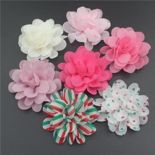 10pcs/lot Cute Petite Chiffon Flower For Infant Baby Girls Headbands Hair Wedding Invitation DIY Crafting Flower Accessories