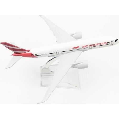 16CM 1:400 Scale Boeing Airbus A350 Airlines Model Alloy Air Mauritius Airlines Aircraft Plane Collection Children Collections