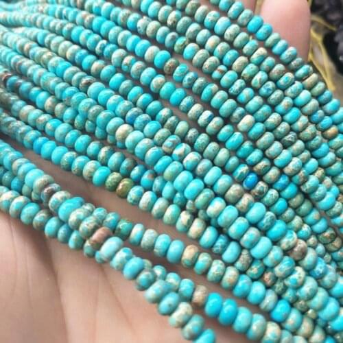 140pcs nature blue stone beads abacus shape 2x4mm nature gem stone strings beads strands beads accessories and jewelry findings