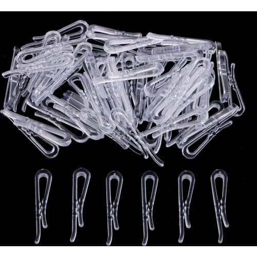 200Pcs Bulk Clear Plastic Alligator Clips For Folding Shirt Ties Socks Pants