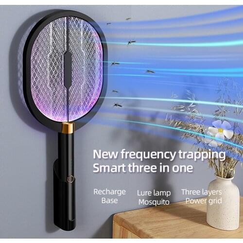3 In 1 Electric Mosquito Swatter Killer USB Photocatalyst Mosquito Insect Racket Trap Household Electric Fly Bug Zapper for Home
