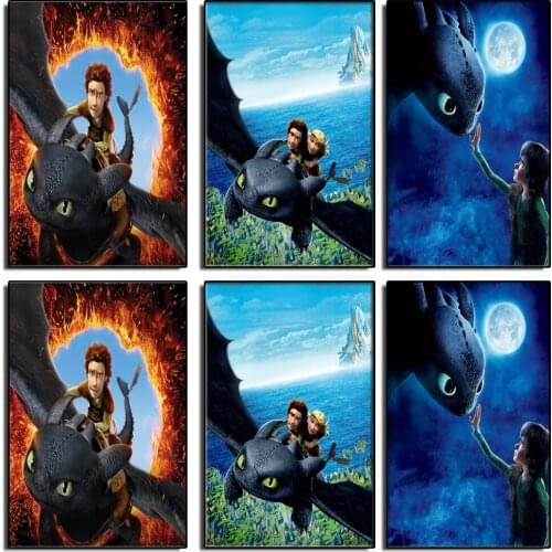 Disney 5D DIY Diamond Painting Cartoon Character/Dragon Cross Stitch Kit Mosaic Embroidery Home Decoration Painting