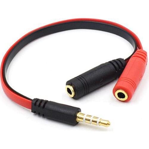 3.5mm Audio Splitter Cable for Computer Jack 3.5mm 1 Male To 2 Female Mic Y Splitter AUX Cable Headset Splitter Adapter