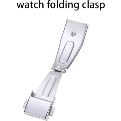 12mm/14mm/16mm/18mm/20mm/22mm Automatic Double Click Butterfly Buckle Watch Push Button Fold Deployment Clasp Strap Buckle