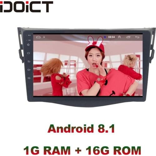 IDOICT Android 8.1 Car DVD Player GPS Navigation Multimedia For Toyota Rav4 Radio 2008-2013 wifi bluetooth