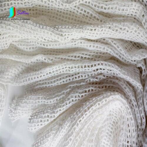 White Square Patterned 100% Cotton Mesh Fabric,DIY Clothes Sewing Material Cotton Mesh Fabric S0636H 150cm Width