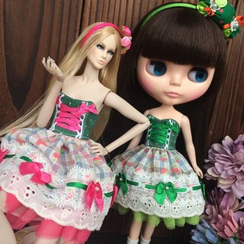 Free shipping Fashion 1/6 doll clothes for Blyth Azone Momoko licca bjd doll Accessories toys girl play house