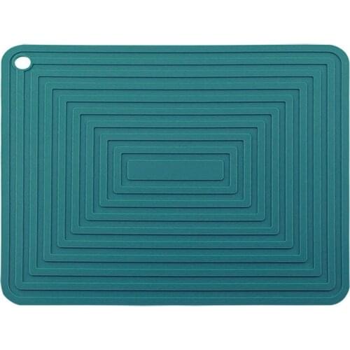 Large Silicone Pot Holder Square Thick Heat Insulation Pad Non-Slip Corrugated Kitchen Table Mat
