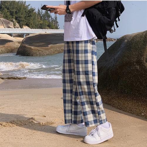 Women Loose Vintage Hip Hop Pants Fashion Girl Harajuku Baggy Plaid Pants Female Pants Casual Funny Gothic Summer Basic Pants