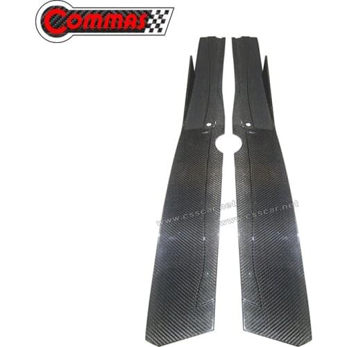 Commas Carbon Fiber Side Skirt Under Diffuser Spoiler Fit For McLaren 2018 720S Coupe Door Accessories