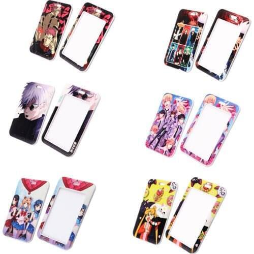 20pcs/lot BH1411 Blinghero Anime ID Card Holder Name Credit Card Holder Neck Strap Card ID Holders Identity Badge Lanyard