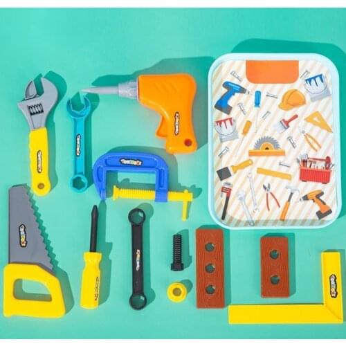 Kids Simulation Repair Toolbox Kit Educational Toys For Children Electric Drill Learning Engineering Pretend Play Toys For Boys