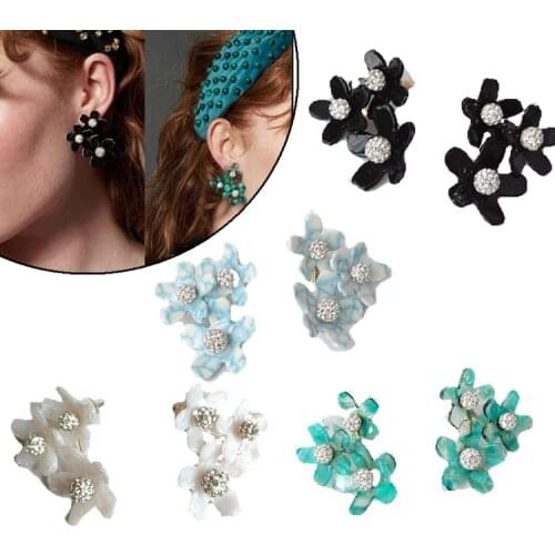 Designer Luxury Resin Flower Ear studs earrings