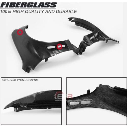 For Mitsubishi EVO 8 9 Evolution APR Style FRP Fiber Glass Wide Body Front Fender +40mm Fiberglass Wider Wheel Flare Arch Kit