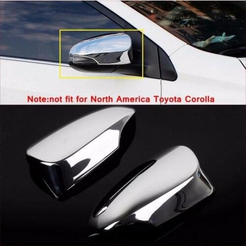 For Toyota Corolla 2014-2016 Side Door Mirror Cover Trim 2pcs Chromed Car Styling Free Shipping