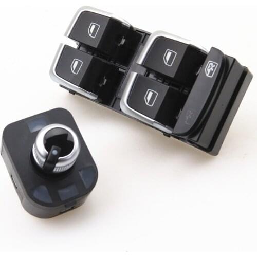 FHAWKEYEQ Window Glass Lift Master Switch Button Rear Mirror Regulator Knob For Q5 A5 A4 Allroad Quattro S4 8KD959851A 4GD959565