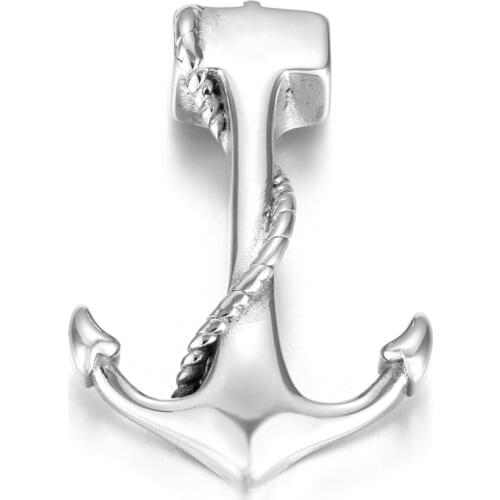 316L Stainless Steel Curved Anchor Hook Polished Connector Double Hole 5mm Bracelet Closure DIY Accessories Jewelry Making