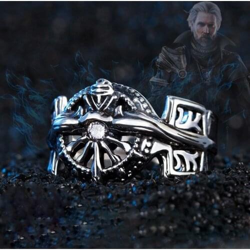Final Fantasy 15 FFXV Regis Lucis Caelum Ring Brave Exvius Holy S925 Sterling Sliver Ring Amulet Jewelry Cos Gift