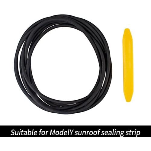 Wind Noise Reduction Kit Anti-Dust Skylight Sealing Strip Lowering Silicone Seal Kit Sunroof Rubber Seal Strip For Tesla Model 3