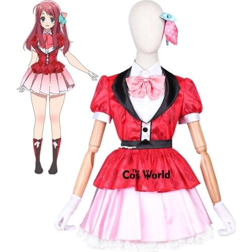 ZOMBIE LAND SAGA Minamoto Sakura Idol Dress Outfit Anime Cosplay Costumes
