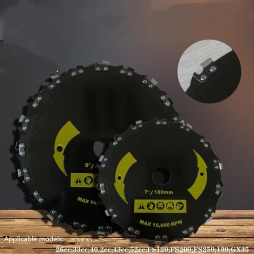 9 Inch Chainsaw Tooth Lawn Mower Saw Blades Chain Saw Blade Chain Steel Brush Cutter Blade For Electric Grass Trimmer Repair