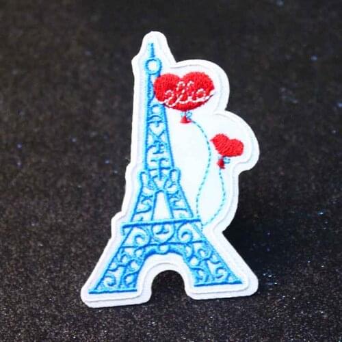 Iron On Patches Tower Embroidered Patches On Clothes Cartoon Patch Animal Stickers Applique On Kids Childs Clothes Patch Parches