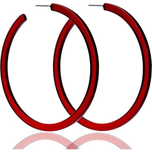 New Rock Punk Circle Round Neon Earrings Fluorescent Steam Punk Earrings Jewelry Statement Party Accessories Gift